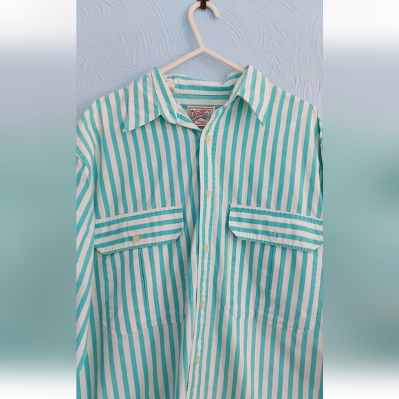 Mens Vintage Striped shirt Aviator Flying Kit London Size M - Picture 7 of 7
